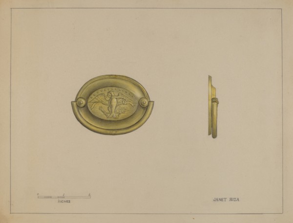Drawer Pull, c. 1936. Creator: Janet Riza.