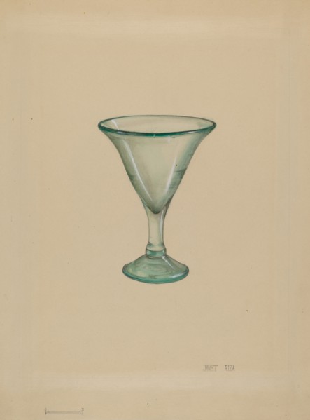 Wine Glass, c. 1936. Creator: Janet Riza.