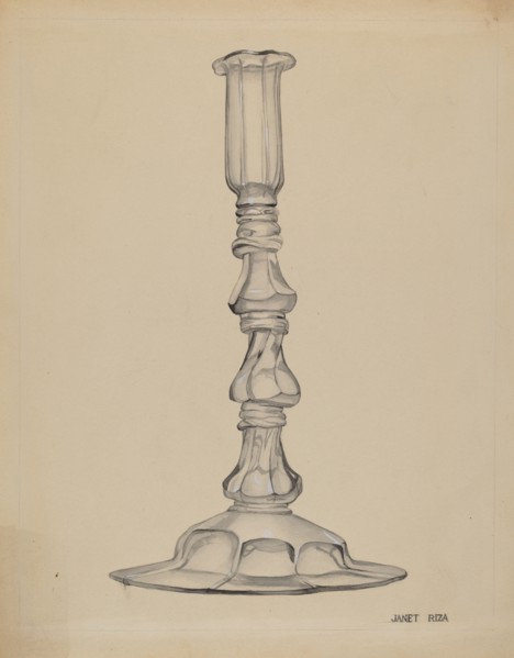 Candlestick, c. 1937. Creator: Janet Riza.