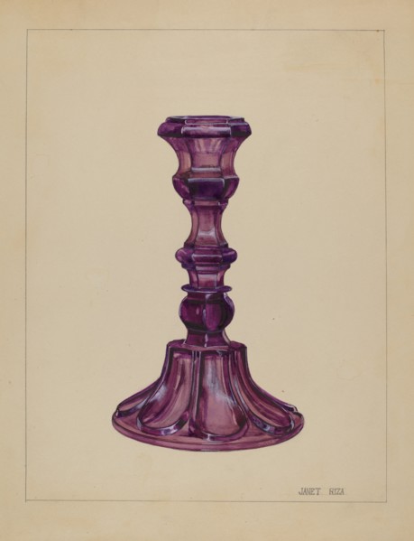 Candlestick, c. 1937. Creator: Janet Riza.