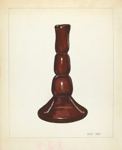 Candlestick, c. 1940. Creator: Janet Riza.