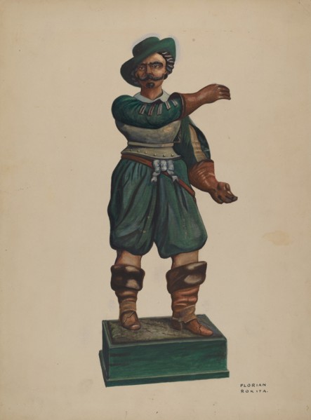 Cigar Store Figure, c. 1937. Creator: Florian Rokita.
