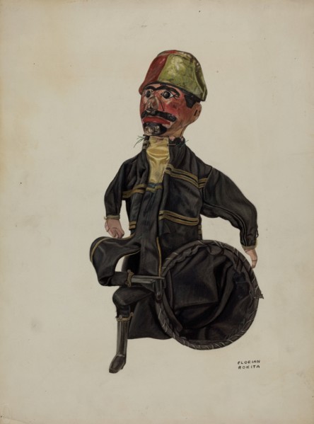 Policeman Hand Puppet, c. 1938. Creator: Florian Rokita.