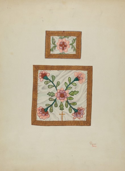 Burse and Chalice Veil, c. 1940. Creators: Josephine C. Romano, Hal Blakeley.