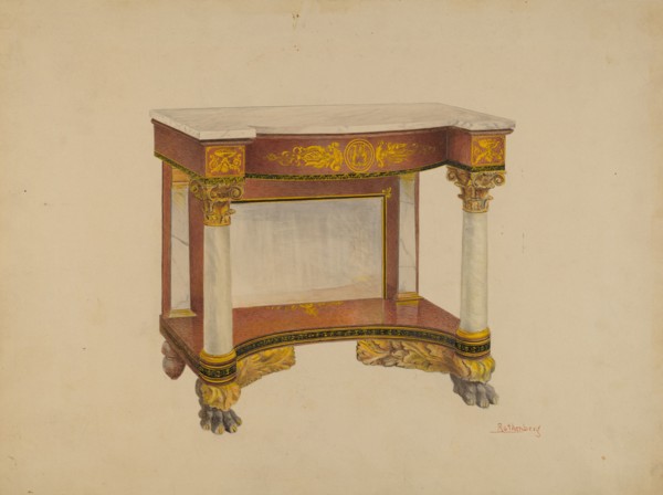 Console Table, 1936. Creator: Joseph Rothenberg.