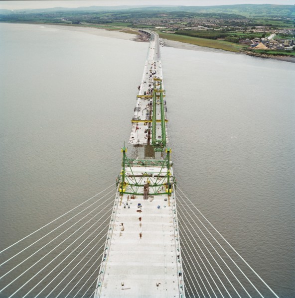 Second Severn Crossing, M4, New Passage, Pilning and Severn Beach, Gloucestershire, 18/10/1995. Creator: John Laing plc.