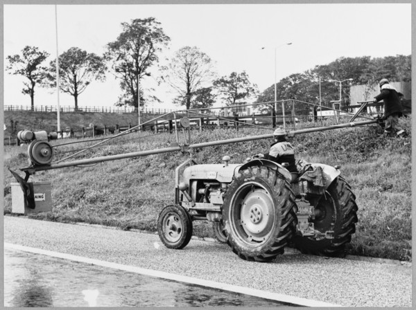 Laing workers on section of the Birmingham to Preston Motorway (M6), Staffordshire, 02/10/1963 Creator: John Laing plc.