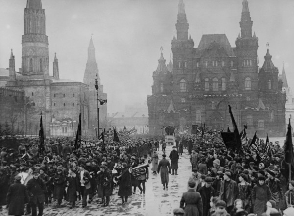 Celebrations on the occasion of the 8th anniversary of the October Revolution in Moscow, 1925. Creator: Anonymous.