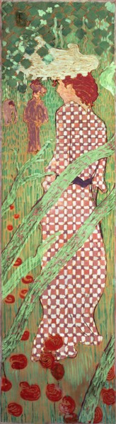 Femmes au jardin: femme à la robe quadrillée (Women in a Garden: Woman in a..., 1891. Creator: Bonnard, Pierre (1867-1947).