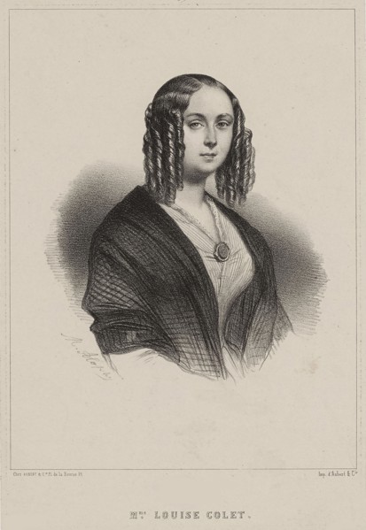 Louise Colet, 1843. Creator: Alophe, Marie-Alexandre Menut (1812-1883).