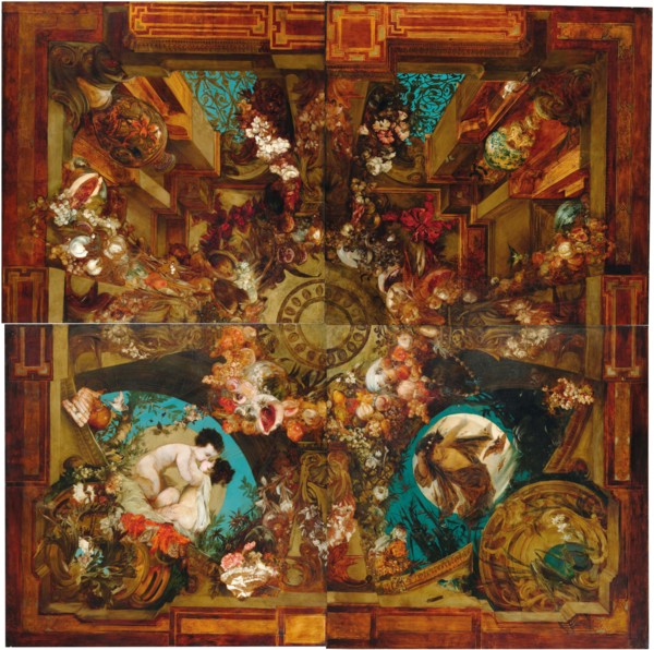 Night and morning, ceiling painting in four parts. Creator: Makart, Hans (1840-1884).