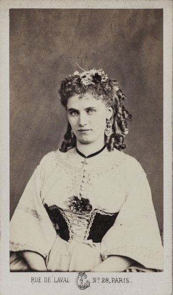 Portrait of Christine Nilsson (1843-1921). Creator: Crémière, Léon (1831-1913).