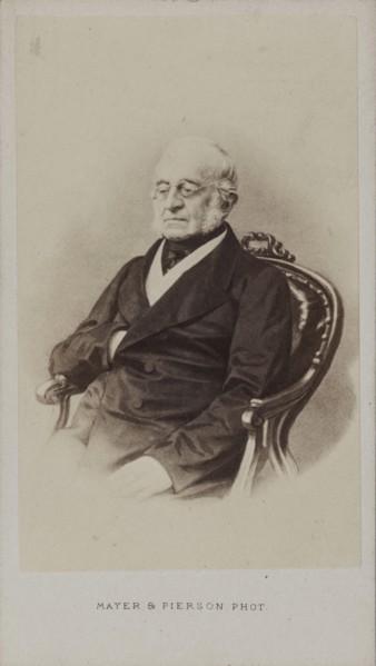 Portrait of Count Karl Robert Nesselrode (1780-1862), ca 1860. Creator: Photo studio Mayer & Pierson.