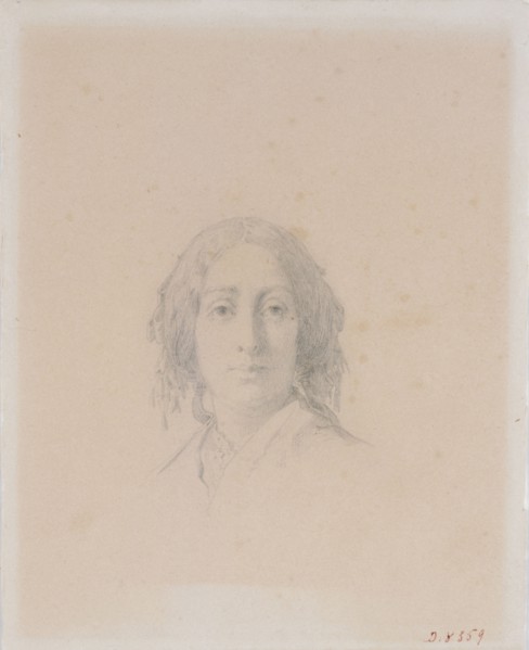 Portrait of George Sand. Creator: Manceau, Alexandre Damien (1817-1865).