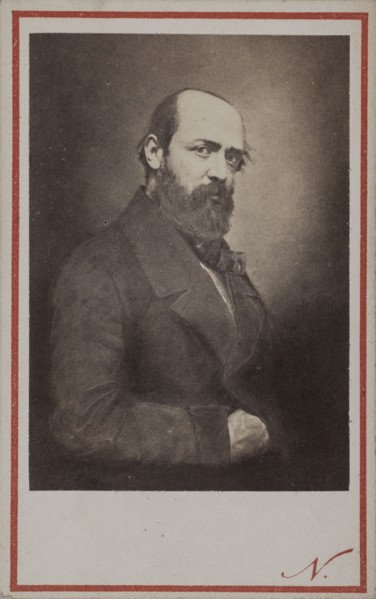Portrait of Henri Murger (1822-1861), 1861. Creator: Photo studio Nadar.