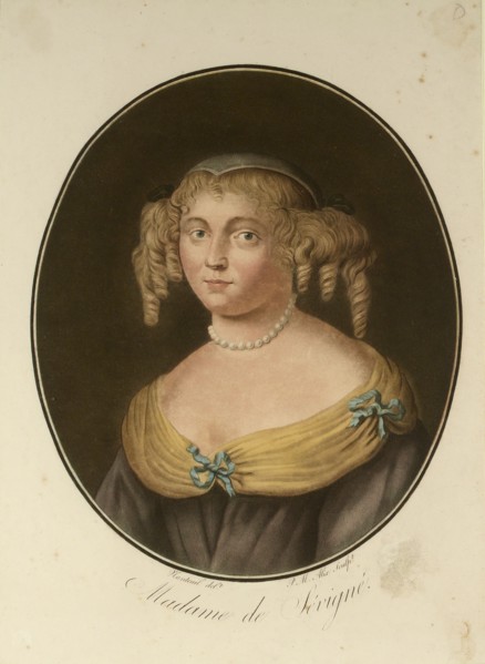 Portrait of Marie de Rabutin-Chantal, Marquise de Sévigné (1626-1696) , 1797. Creator: Alix, Pierre-Michel (1762-1817).