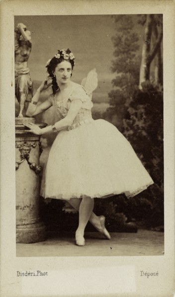 Portrait of the ballet dancer Marfa Muravyeva (1838-1879) in the ballet "Diavolina"..., 1863. Creator: Disdéri, André Adolphe-Eugène (1819-1889).