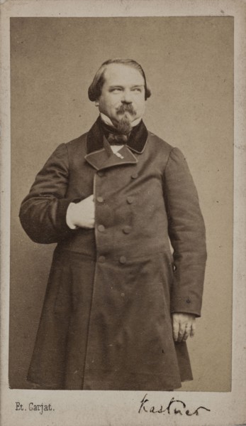 Portrait of the Composer Jean-Georges Kastner (1810-1867), 1867. Creator: Carjat, Étienne (1828-1906).