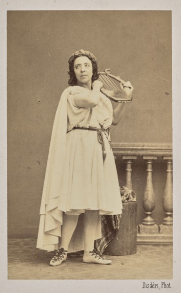 Portrait of the singer and composer Pauline Viardot (1821-1910), 1862. Creator: Disdéri, André Adolphe-Eugène (1819-1889).