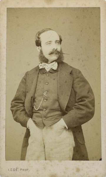 Portrait of the violinist and composer Adolphe Blanc (1828-1885), c. 1870. Creator: Photo studio Legé & Bergeron.