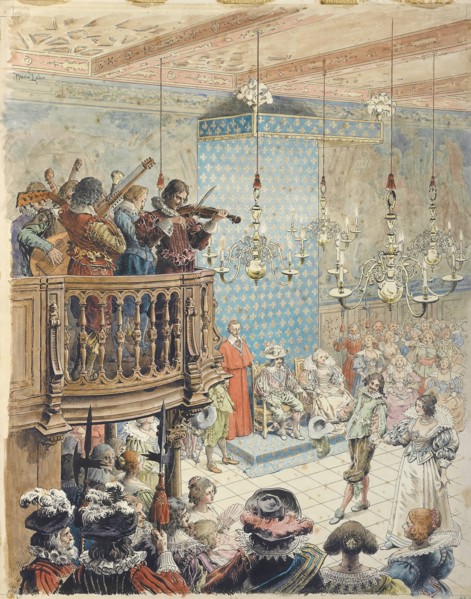Richelieu at a ball, c. 1900. Creator: Leloir, Maurice (1853-1940).