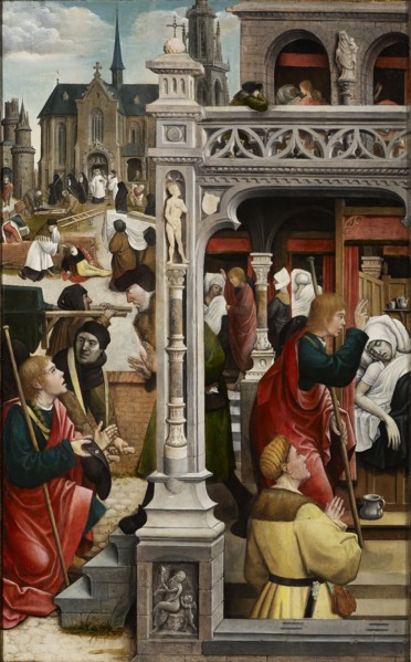 Scene from the life of Saint Roch, 1517. Creator: Orley, Everaert (Everard), van (c. 1490-1527).