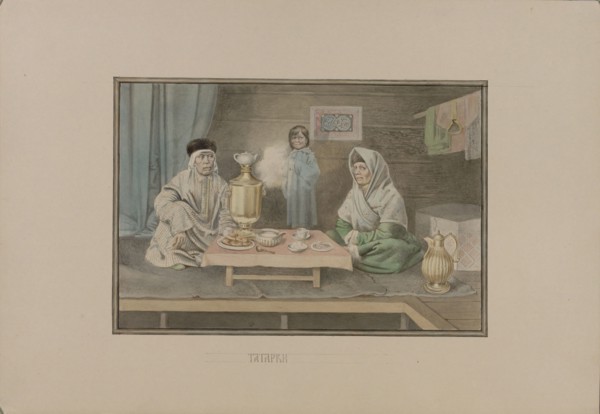 Tatar women , 1862. Creator: Znamensky, Mikhail Stepanovich (1833-1892).