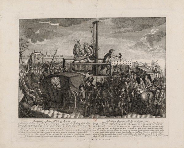 The Execution of Louis XVI on the Place de la Revolution on 21 January 1793, c. 1793. Creator: Anonymous.
