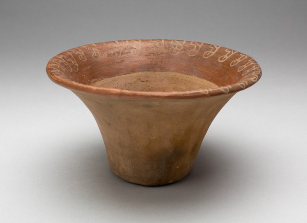 Flaring Bowl with Curving Step Design on Interior Rim, 100 B.C./A.D. 500. Creator: Unknown.
