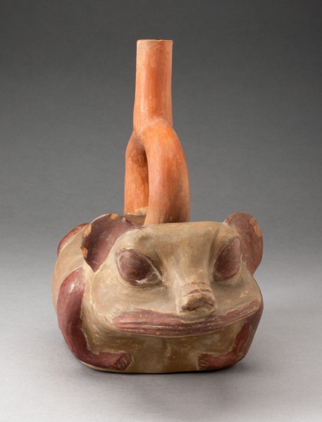 Stirrup Spout Vessel in Form of a Feline, 100 B.C./A.D. 500. Creator: Unknown.