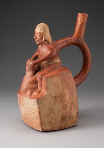 Handle Spout Vessel Depicting Oral Sex, 100 B.C./A.D. 500. Creator: Unknown.