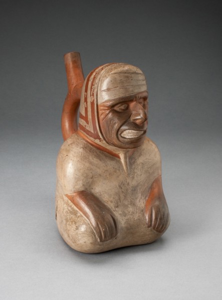 Portrait Vessel of a Blind Figure with Distorted Mouth, 100 B.C./A.D. 500. Creator: Unknown.