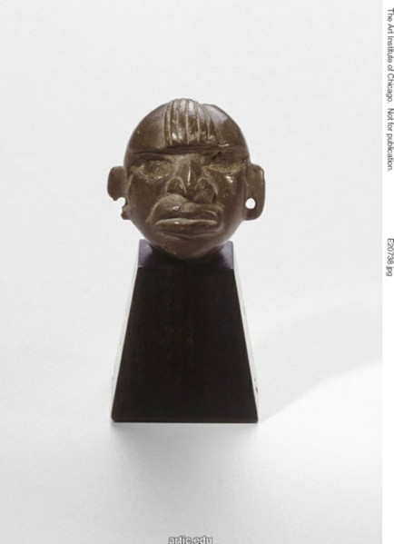 Bead Carved in the Form of a Human Head, 100 B.C./A.D. 500. Creator: Unknown.