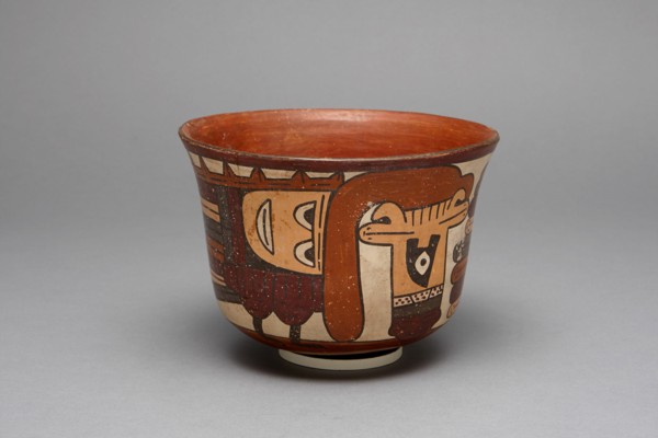Small Cup Depicting a Costumed Ritual Performer, 180 B.C./A.D. 500. Creator: Unknown.