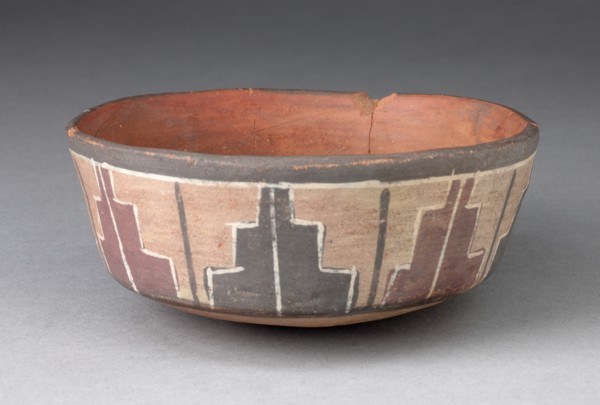 Bowl with Repeated Stepped Motif, 180 B.C./A.D. 500. Creator: Unknown.