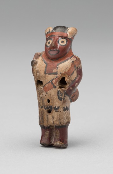 Whistle in the Form of a Standing Figure, 180 B.C./A.D. 500. Creator: Unknown.