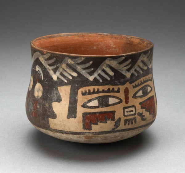 Short Beaker Depicting Human Head, 180 B.C./A.D. 500. Creator: Unknown.