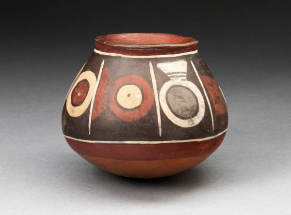 Bowl with a Horizontal Band of Circular Motifs, 180 B.C./A.D. 500. Creator: Unknown.