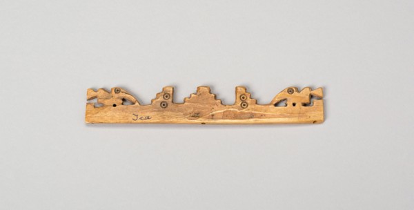Balance-Beam Scale with Cut-Out Bird and Step Motifs, A.D. 500/1400. Creator: Unknown.