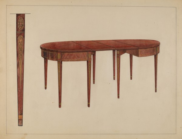 Dining Table, 1936. Creator: M. Rosenshield-von-Paulin.
