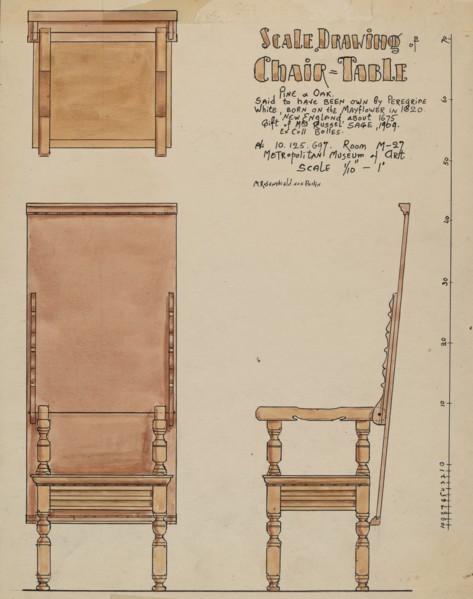 Chair-table, c. 1936. Creator: M. Rosenshield-von-Paulin.