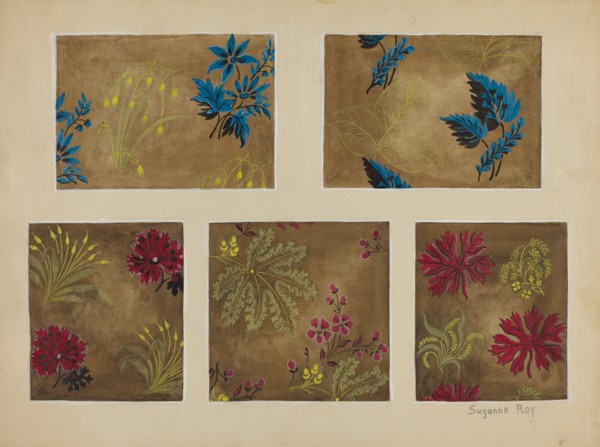 Printed Textiles, c. 1936. Creator: Suzanne Roy.