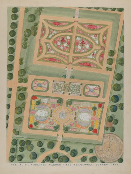 A. C. Richards Garden, c. 1936. Creators: Gilbert Sackerman, William Merklin.