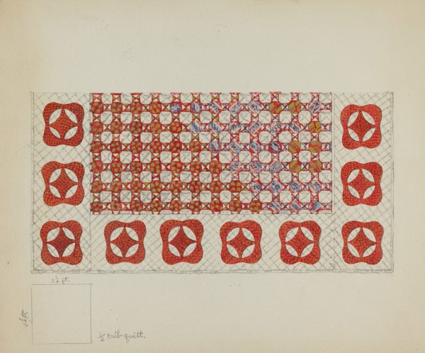 Bedspread, c. 1936. Creator: Irene Schaefer.