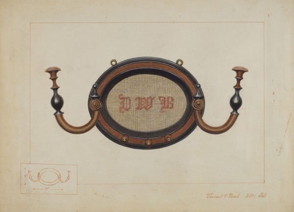 Wall Hat Rack, c. 1937. Creator: Vincent P. Rosel.