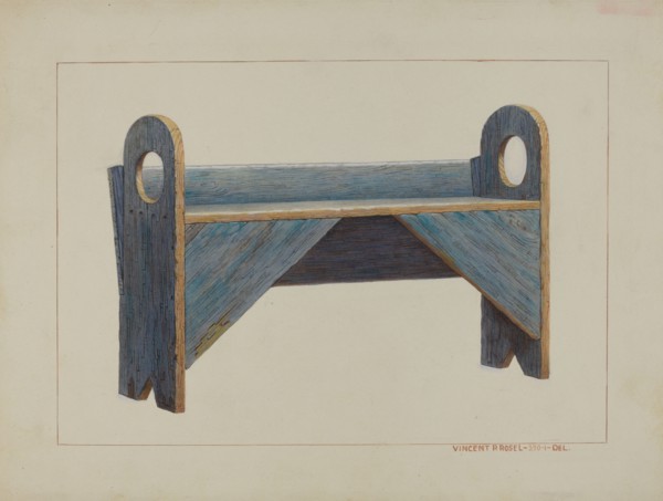 Wagon Bench, c. 1938. Creator: Vincent P. Rosel.