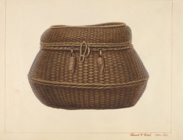 Traveling Basket, c. 1938. Creator: Vincent P. Rosel.