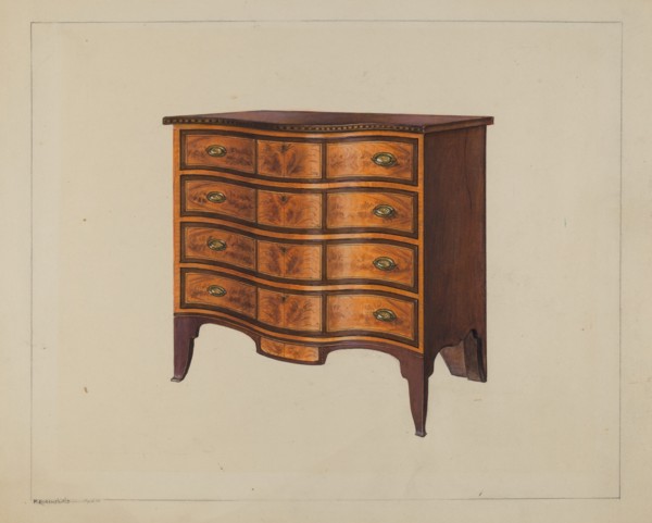 Chest of Drawers, c. 1938. Creator: M. Rosenshield-von-Paulin.