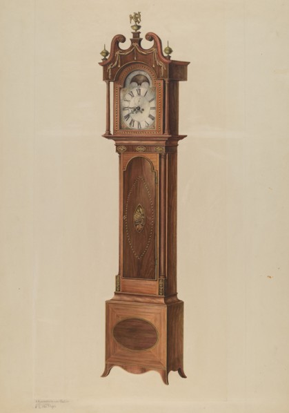 Tall Clock, c. 1938. Creators: M. Rosenshield-von-Paulin, Lawrence Philips.