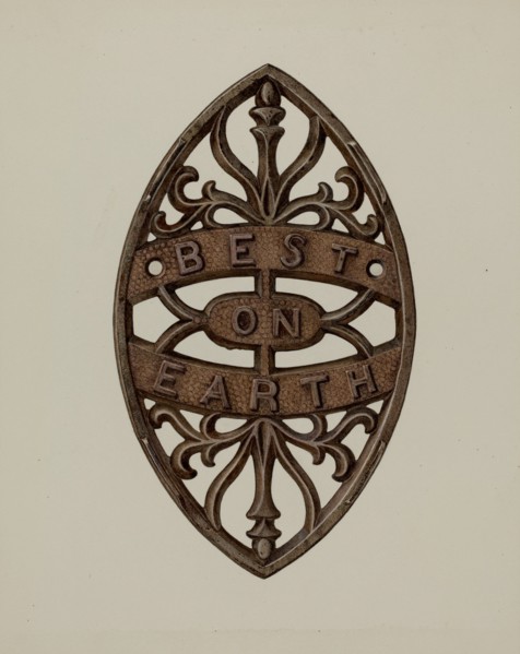Trivet, c. 1939. Creator: Albert Rudin.
